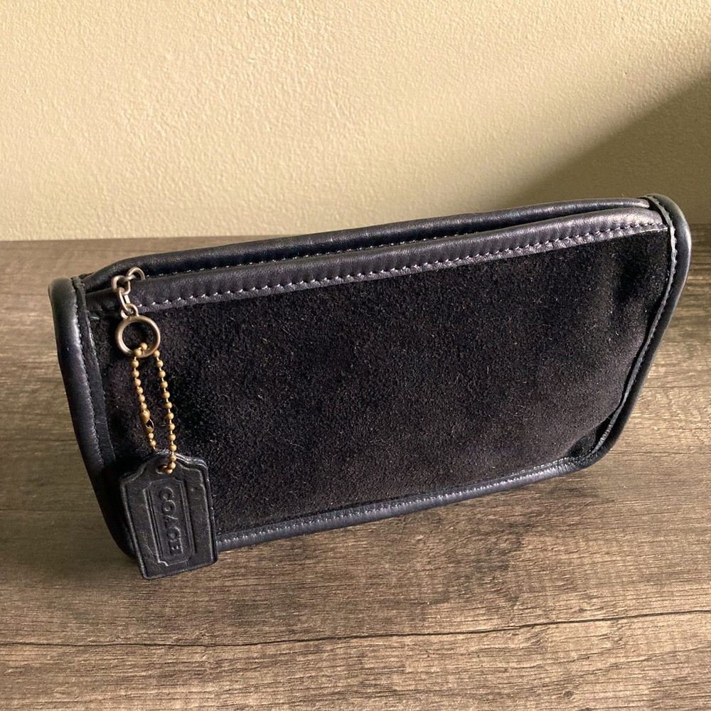 RARE Vintage Coach Berkeley Suede Chunky Case Black